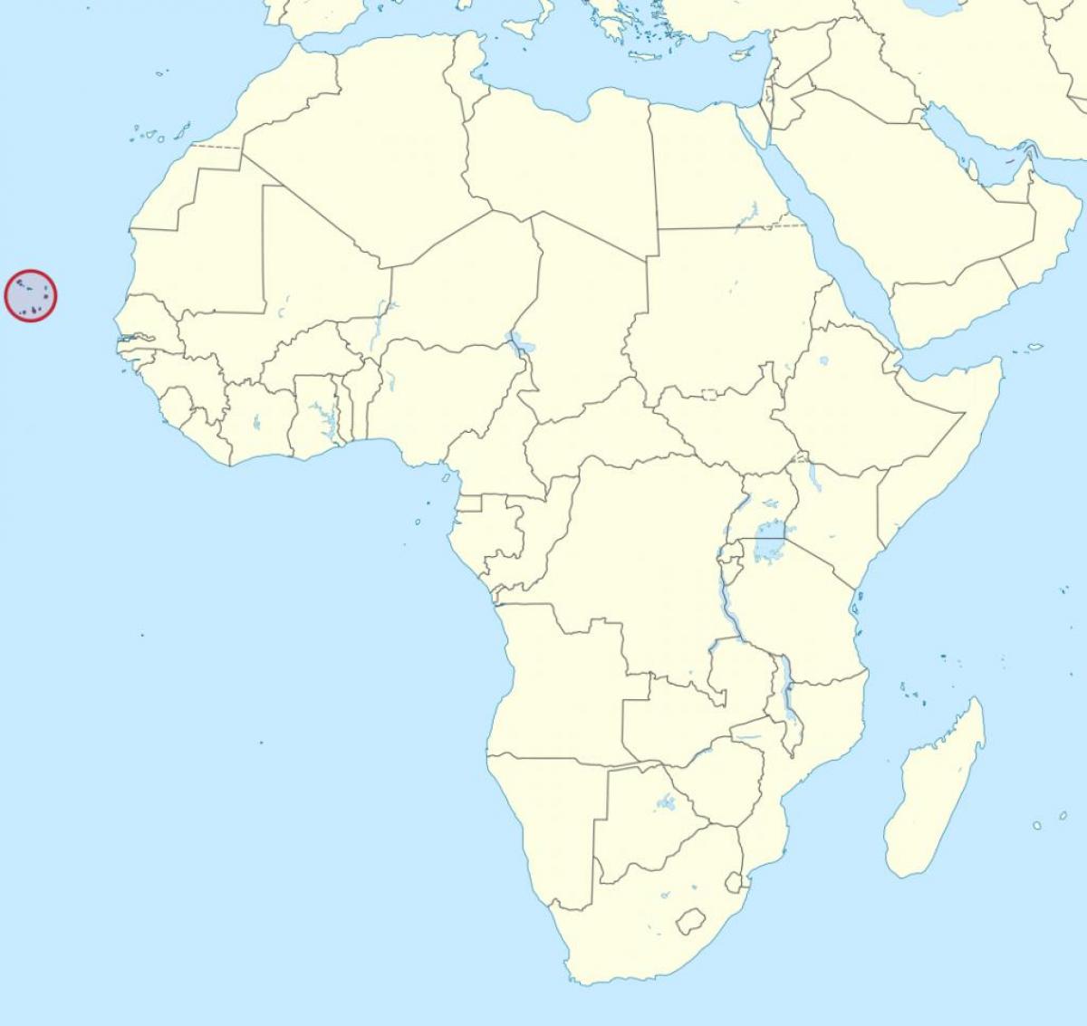 Cabo Verde-afrikka kartta