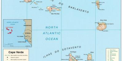Kartta osoittaa Cape Verde