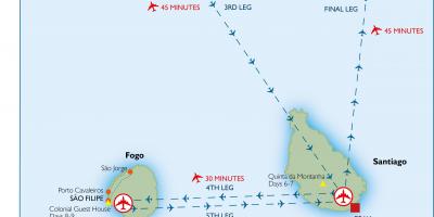 Kartta Cape Verde lentokentistä