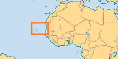 Näyttää Kap Verden maailmankartalle